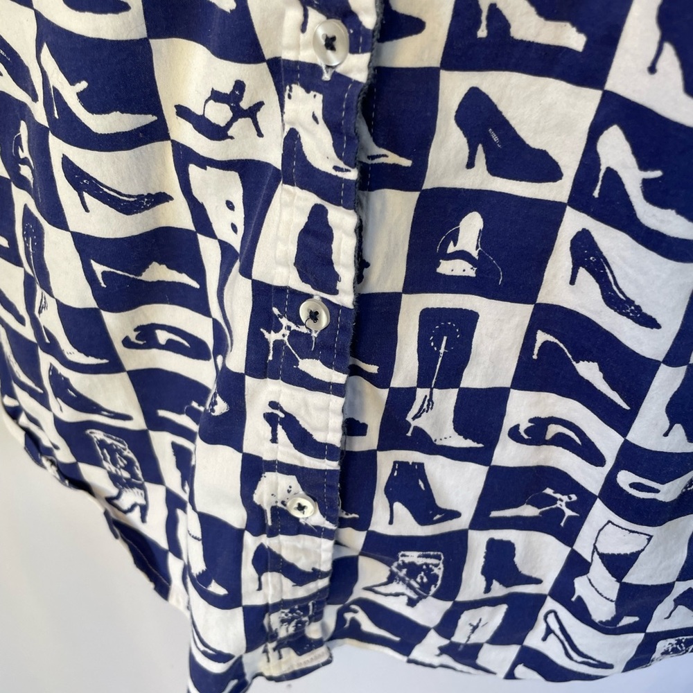 Tizzie Button-Down Tunic Top With Shoe And Boot D… - image 8